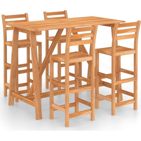 Maison Exclusive - Ensemble de bar d'extérieur 5 pcs Bois d'acacia massif