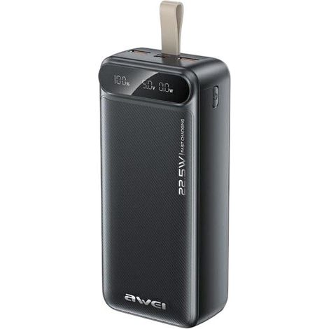 Batterie externe Awei PA-12 30000mAh 22.5W USB-C/USB-A Noir (6954284021838) (1/2)