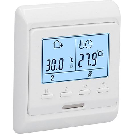 Thermostat programmable ME5516 avec écran LCD, thermostat intelligent compatible avec les systèmes de chauffage au sol et les systèmes de chauffage hydroniques. (1/5)