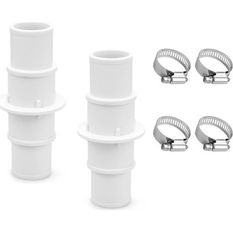 Raccord droit pour tuyau d'aspiration de piscine, raccord de tuyau adapté aux diamètres de 1-1/4 pouce et 1-1/2 pouce (1/4)
