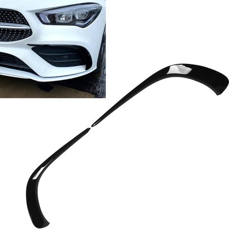 Mercedes-Benz CLA-Klasse C118 W118 AMG-Line 2019 Frontstoßstangen-Canards (ein Paar, links und rechts) in glänzendem Schwarz (ZST-206) (1/5)