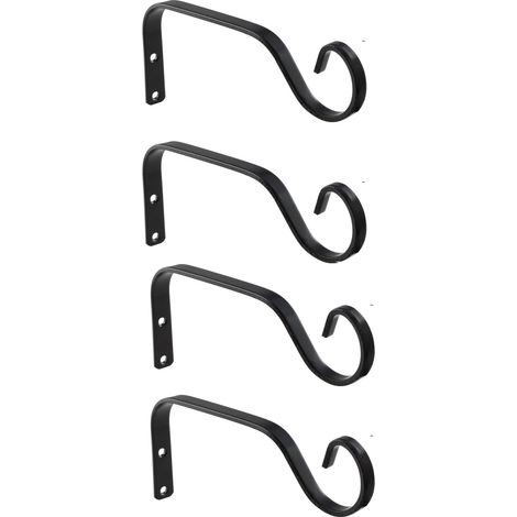 Juego de 4 soportes colgantes para plantas con ganchos de pared para colgar macetas y plantas ganchos de pared de metal resistentes. (1/4)