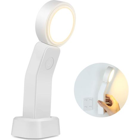 Veilleuse LED Portable Contrôle Tactile Veilleuse pour Enfants avec Rotation 360° Luminosité Réglable Mini Lampe Veilleuse de Bureau Rechargeable pour Cuisine, Bureau, Armoire-Fei Yu (1/5)