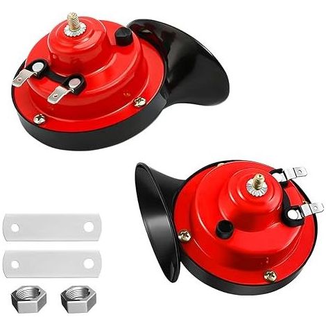 Klaxons de train ultra-puissants, kit de remplacement de klaxons pneumatiques étanches 12 V, klaxon double électrique à air comprimé pour voiture, accessoire automobile universel pour voiture, moto, c (1/5)