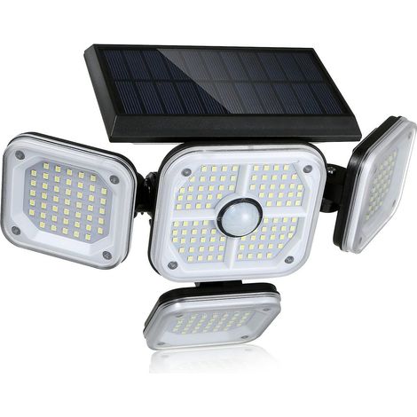 Neoglint 231 LEDs Solar-Außenwandleuchte mit Fernbedienung und PIR-Bewegungsmelder