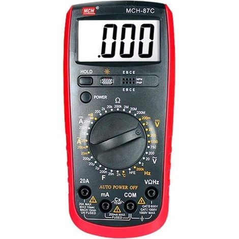 MCH-87C Multimètre numérique électricien d'entretien Multimètre de Poche Table Universelle de Poche Portable Ceinture Anti-Combustion (1/4)