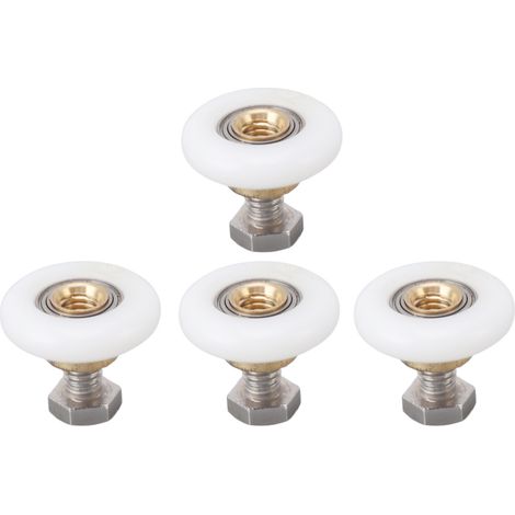 4 jeux de roulettes pour porte de douche, roulettes coulissantes pour porte de salle de bain en verre, poulies de rechange, 23 mm (1/5)