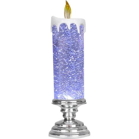 Bougies sans Flamme Scintillantes Bougies LED de Noël - Bougies de Noël à Changement de Couleur Rechargeables par USB, Bougie à Eau LED pour décoration de Noël (1/5)
