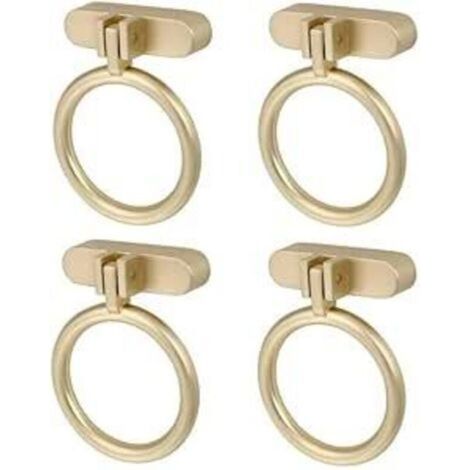 Stück Schubladengriffe aus Messing, goldene Möbelgriffe, vergoldete Schubladengriffe aus Messing, Küchentürgriffe, Küchenschrankgriff aus goldfarbener Zinklegierung (Gold) (1/4)