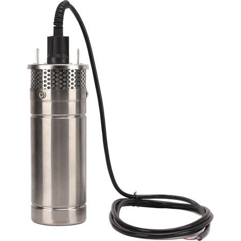 Pompe Submersible de puits profond, énergie solaire à haut débit, corps en acier inoxydable, bobine de cuivre rouge, eau 1/2 pouces, 120W, DC12V, 10A