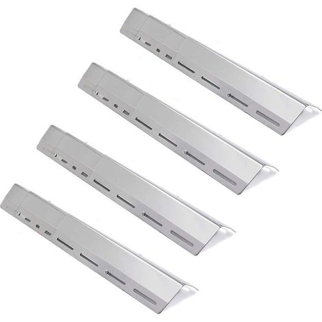 Lot de 4 plaques de Chauffage universelles de Rechange réglables et résistantes en Acier et Inoxydable pour Barbecue à gaz, étend de 30 cm à 72 cm (1/4)