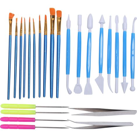 Paint Brush Set DIY Multifunctional Drawing Tools for Oil Hand‑Made Painting Sketch Pottery Carving Gift (1/5)