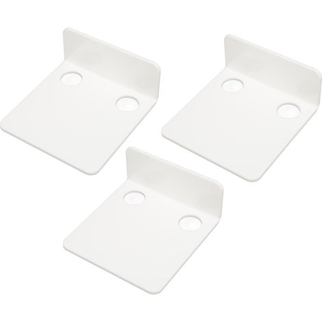 Étagère murale avec 3 petites caméras de sécurité, 6 clips de câble et 10 bandes adhésives. Fixation murale flottante en acrylique imperméable, sans perçage, pour haut-parleurs (blanc).