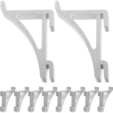 10 Pièces Crochet de congélateur support d'étagère pince de support de réfrigérateur crochets pour étagère de congélateur petit réfrigérateur pour refrigerateur aluminium (1/5)