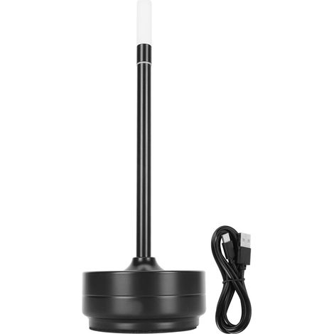 Ortviai Lampe de Table Sans Fil LED avec Capteur Tactile, Rechargeable USB-C, Noir, 26 cm, Batterie Intégrée (1/5)