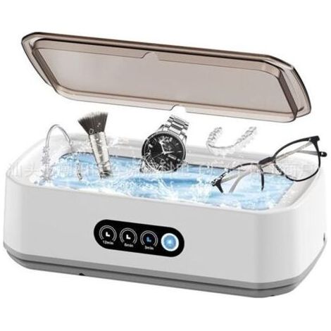 Nettoyeur ultrasons 650ML Nettoyeur professionnel pour lunettes ultrasons Nettoyeur argent 49000Hz avec 3 rglages de NETTOYEUR (1/4)