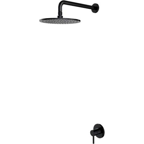 OMNIRES Y - Set Unterputz-Armatur und Kopfbrause, mit Einbaukörper, Durchmesser 25 cm, schwarz SYSY36BL (1/2)