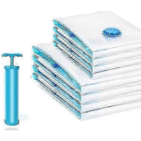 Sacs de rangement sous vide pour vêtements. aspirateur XXL. lot de 8 sacs de rangement sous vide (1/4)