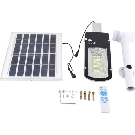 Lampadaire solaire LED 100W IP65 étanche, charge rapide automatique, haute luminosité, éclairage extérieur puissant (1/5)