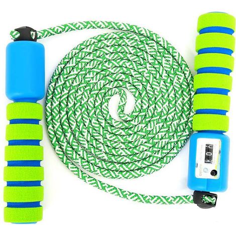Corde à sauter réglable - Coton élastique - Compteur automatique - Pour enfants et adultes - 280 cm (1/5)