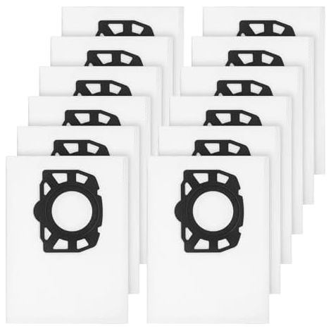 Lot de 12 sacs d'aspirateur pour Kärcher WD2 Plus/WD2/WD3/WD3.200-WD3.800 M/KWD1/KWD2/KWD3/SE4001/SE4002 - Sacs filtrants 3 couches - Remplace 2.863-314.0 (KFI 357) (1/5)