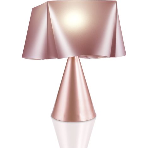 Lampada da Tavolo cono Pink Metal in Plastica Cm. 28 x 32h