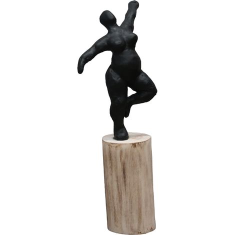 Signes Grimalt Figura donna che balla il tronco vari  Figura marrone - 38x15x8cm