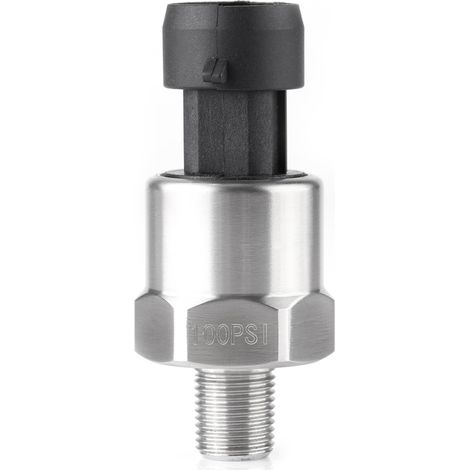 Capteur Transmetteur de Pression Acier Inoxydable pour Huile Carburant Air Eau (100PSI)