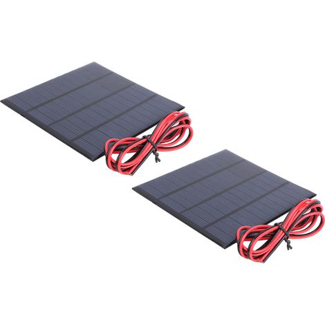 Set mit 2 Miniatur-Solarmodulen (12 V, 150 mA) mit 1 Meter Kabel, tragbares Photovoltaikpanel für DIY-Projekte, zum Laden von Akkus und für den Außenbereich (1/5)