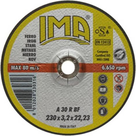 50 x IMA DISCO P/FERRO D 230X3,2 MM