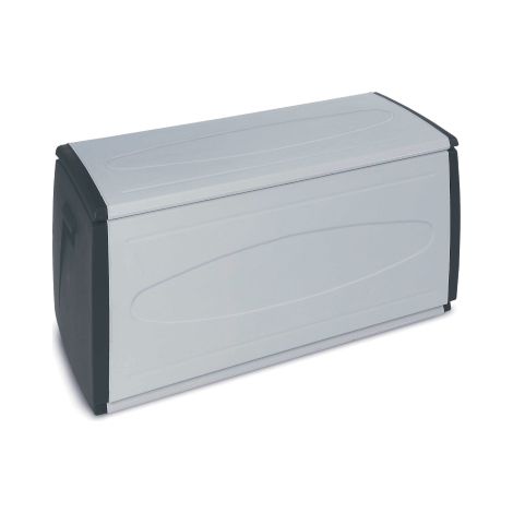 Coffre Terry BOX 120 Qnoir support bois conteneur en polypropyle'ne 120x54x57 cm 2 roues d'un cote'