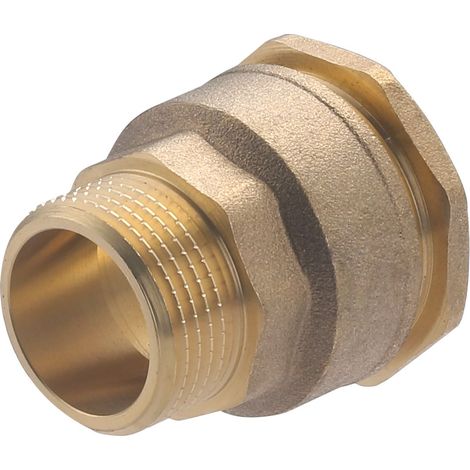 Noyon & Thiebault – Raccord mâle laiton pour tube polyéthylène Ø32 – Filetage plomberie M26x34 – Étanchéité parfaite jusqu’à 10 bar – Réutilisable et démontable