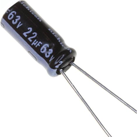 Condensatore elettrolitico 22uf 63v 105º 5x11mm 22mf63v/105/radiale