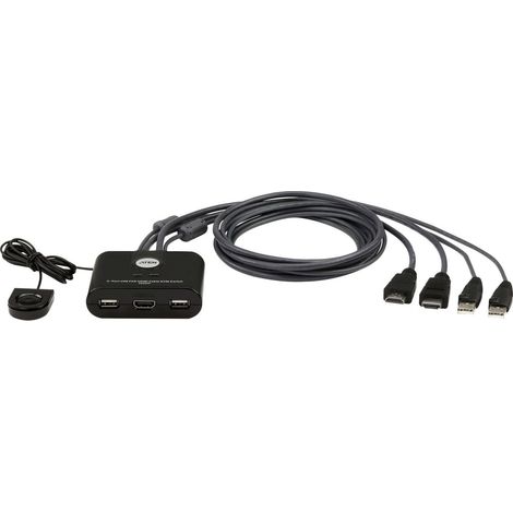 no-name CS22HF conmutador KVM HDMI negro 2 puertos (1/5)