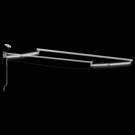 Cadre de store rétractable électrique Blanc 3,5 x 2 m Aluminium (1/5)