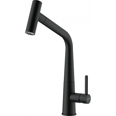 Franke Icon - Miscelatore da lavello FG 5188.901 con bocca di erogazione estraibile, nero opaco 115.0625.190