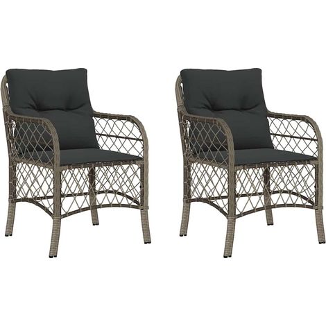 Maison Exclusive - Sillones de jardín con cojines 2 uds ratán sin (1/5)