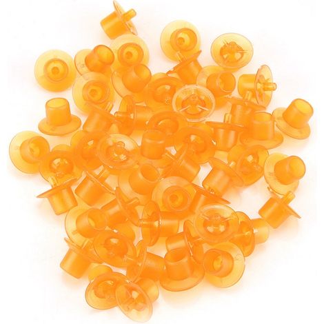 50 Königinnenzuchtbecher für Imker, professionelle Imkereiausrüstung aus orangefarbenem Kunststoff (1/5)