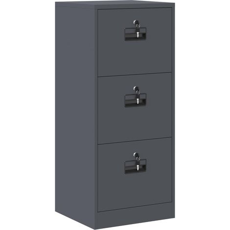 Maison Exclusive - Mueble archivador con cajón Antracita 45,5 x 4