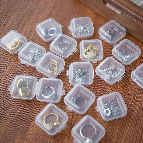 Boîte de rangement compacte à fermeture à pression pour bijoux et accessoires (20 pièces) (1/5)