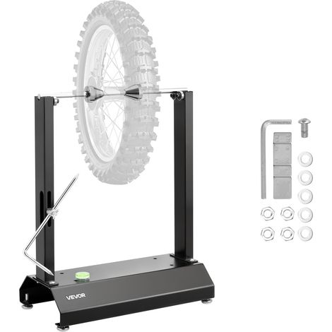 VEVOR Equilibreuse de Roue de Moto Manuelle, Dispositif deEquilibrage des Pneus Capacite de 40 kg, Diametre de Roue 81,3 cm, avec Support de Centrage, pour la Plupart des Motos Velos, Atelier