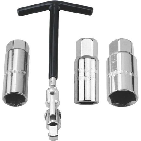 Jeu de 4 clés à bougie d'allumage 16/18/21 mm. clé à bougie universelle pour voiture et moto. extracteur de bougies d'allumage. jeu de clés à bougie d'allumage (1/4)