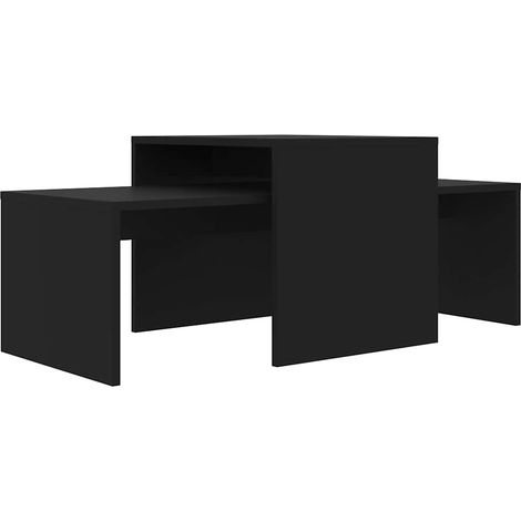 Maison Exclusive - Set Tavolini da Salotto Nero 100x48x40 cm in Legno Multistrato