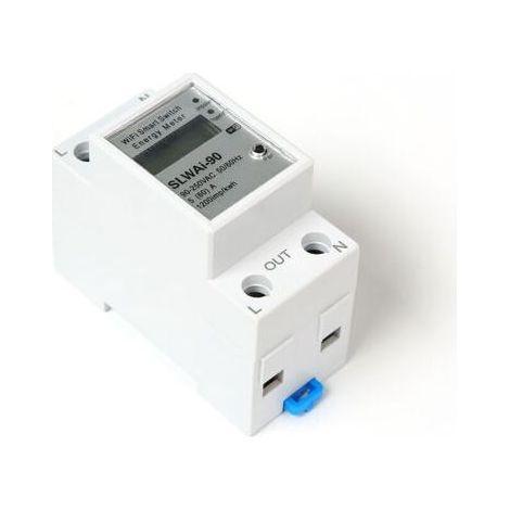 Contatore di energia digitale WiFi monofase CA 63A 220V, contatore di elettricità monofase, wattmetro per guida DIN, misura il consumo di elettricità, interruttore automatico, adatto per casa e appart (1/3)
