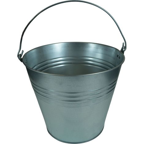 Zinkeimer silbergrau 15L Eimer (1/2)