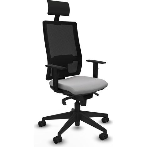 Piqueras y Crespo 1D066N1 Chaise de bureau gris clair (1/3)