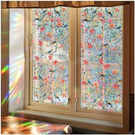Lntyq Film Of Window Privacy The Window Glass Sticker Opaque Decorative Stained Film for Glass,Colored Film occultant window Complexion for Accueil Bedroom bathroom Living room (1/5)