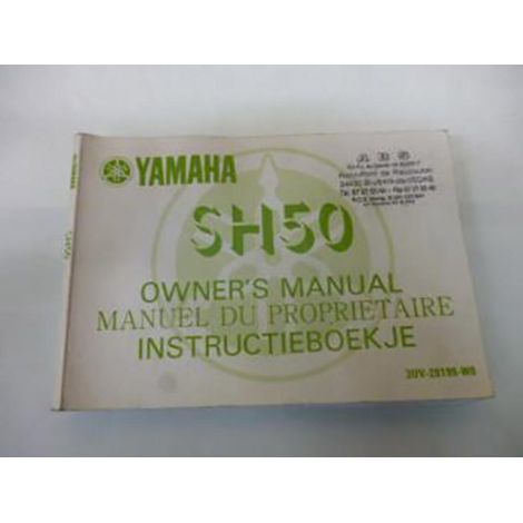 [PRODUIT D'OCCASION] Manuel du propriétaire utilisateur origine pour scooter Yamaha 50