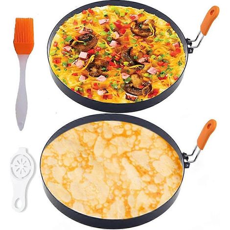 8 omelette anneau pour Griddle Omelet anneaux antiadhésif crêpe œuf rond moule Muffin (1/5)