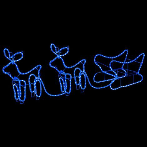 Décoration de Noël d'extérieur Renne et traîneau 576 LED (1/5)